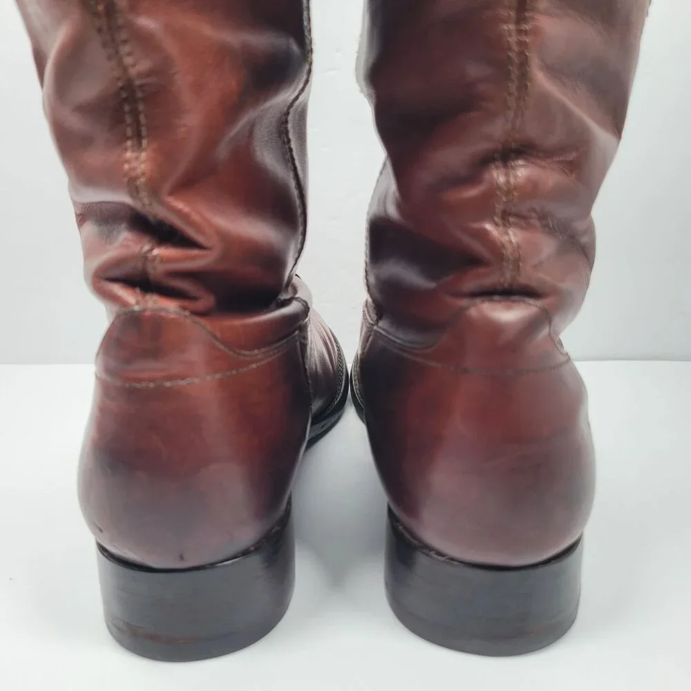Frye Melissa Button Tall Knee Pull On Women's Brown Boots 77167 US Size 7.5B - Picture 10 of 15